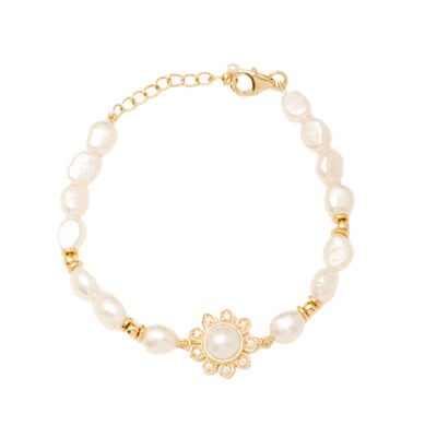 Pearl flower bracelet by Carousel Jewels